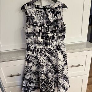 Dress Barn Monochrome Abstract Mini Dress